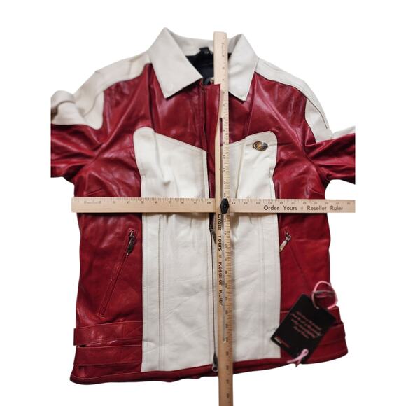 Hein Gericke Leather Motorcycle Jacket Size 14 Racing Quilted Lining Retro Biker - Picture 7 of 16